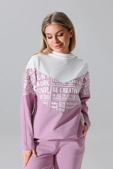 Костюм брючный 1371 розовый Faufilure