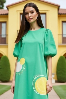 Платье 1432 зеленый Faufilure