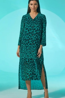 Платье 1440 зеленый Faufilure