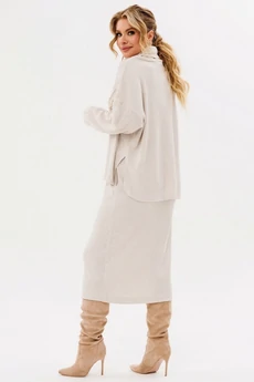 Костюм с юбкой 1551 бежевый Faufilure