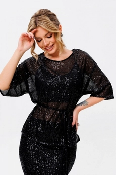 Костюм с юбкой 1555 черный Faufilure