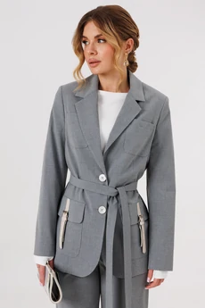 Костюм брючный 1573 серый Faufilure