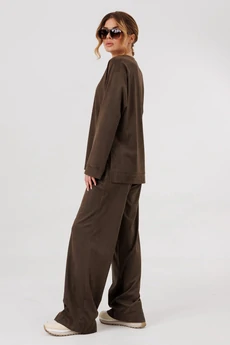 Костюм брючный 1581-1 коричневый Faufilure