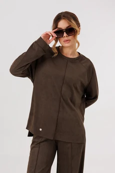 Костюм брючный 1581-1 коричневый Faufilure