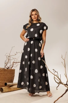 Костюм с юбкой 1596 горох Faufilure