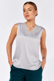 Блузка 1732-1 серый Faufilure