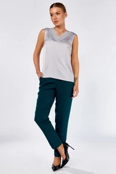 Блузка 1732-1 серый Faufilure