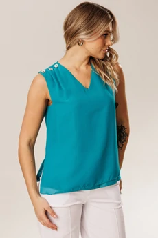 Блузка 1736 бирюзовый Faufilure