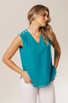 Блузка 1736 бирюзовый Faufilure