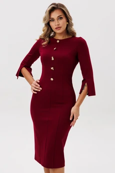 Платье 1826 бордовый Faufilure