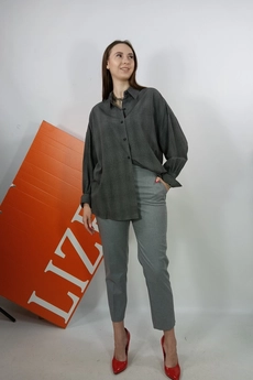 Блузка 408 мелкая клетка Lizet collection
