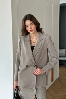 Жакет 371-1 серый Lizet collection