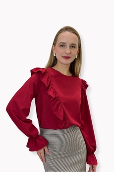 Блузка 449 винный Lizet collection