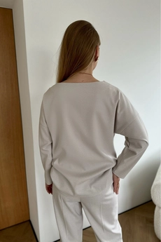Джемпер 467 бежевая ёлочка Lizet collection