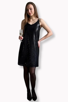 Платье 512 пайетки черное Lizet collection