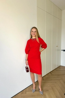 Платье 520 красный Lizet collection