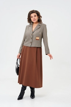 Костюм с юбкой 24-17 бурбон AIRA style