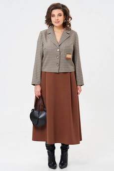 Костюм с юбкой 24-17 бурбон AIRA style