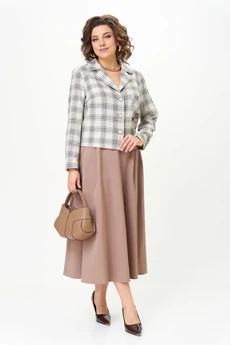 Костюм с юбкой 24-17А бежевый AIRA style