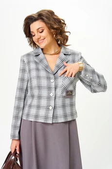 Костюм с юбкой 24-17А серый AIRA style