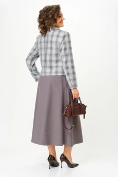 Костюм с юбкой 24-17А серый AIRA style