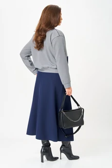 Костюм с юбкой 24131 синий AIRA style