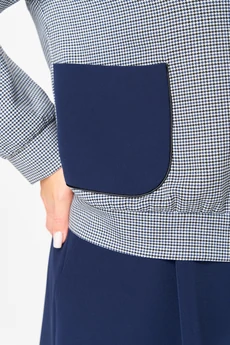 Костюм с юбкой 24131 синий AIRA style