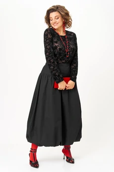 Костюм с юбкой 24136 черный AIRA style