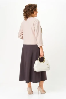 Костюм с юбкой 24137 бежево-коричневый AIRA style