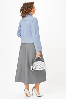 Костюм с юбкой 24139 серо-голубой AIRA style