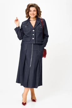 Костюм с юбкой 24139 синий AIRA style