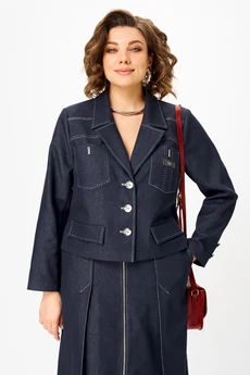 Костюм с юбкой 24139 синий AIRA style