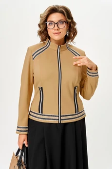 Костюм с юбкой 24158 карамельно-черный AIRA style