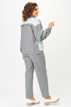 Костюм брючный 24231 мятно-серый AIRA style