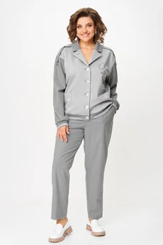 Костюм брючный 24231 серый AIRA style