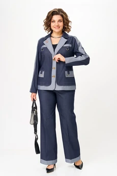 Костюм брючный 24239 синий AIRA style