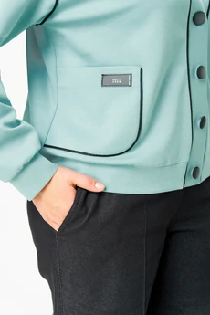 Костюм брючный 24247 мята + графит AIRA style