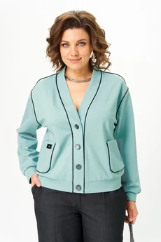 Костюм брючный 24247 мята + графит AIRA style