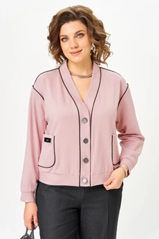 Костюм брючный 24247 пудра + графит AIRA style