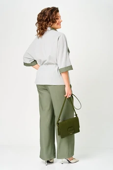 Костюм брючный 24254 зеленый AIRA style