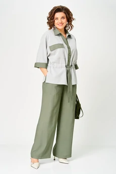 Костюм брючный 24254 зеленый AIRA style