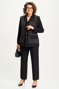 Костюм брючный 24262 черный AIRA style