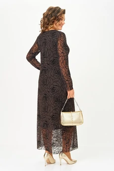 Платье 24430 горький шоколад AIRA style