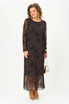 Платье 24430 горький шоколад AIRA style