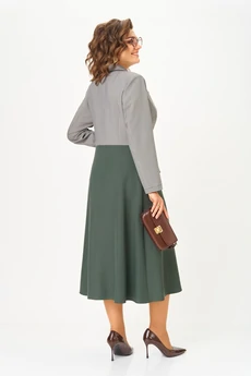 Платье 24431 серо-зеленый AIRA style