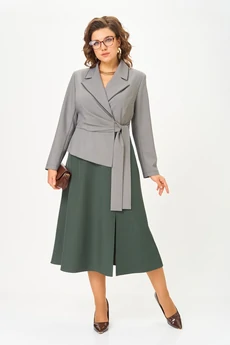 Платье 24431 серо-зеленый AIRA style