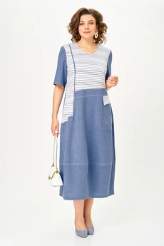 Платье 24433 синий AIRA style