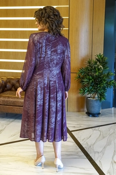 Платье 2380 бордо с напылением ALANI