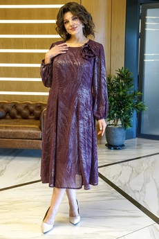 Платье 2380 бордо с напылением ALANI