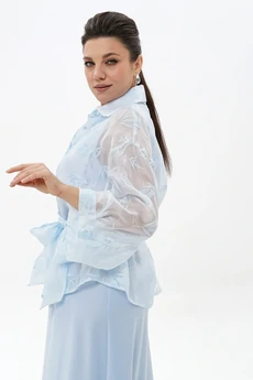 Костюм с платьем 2429 голубой ALANI